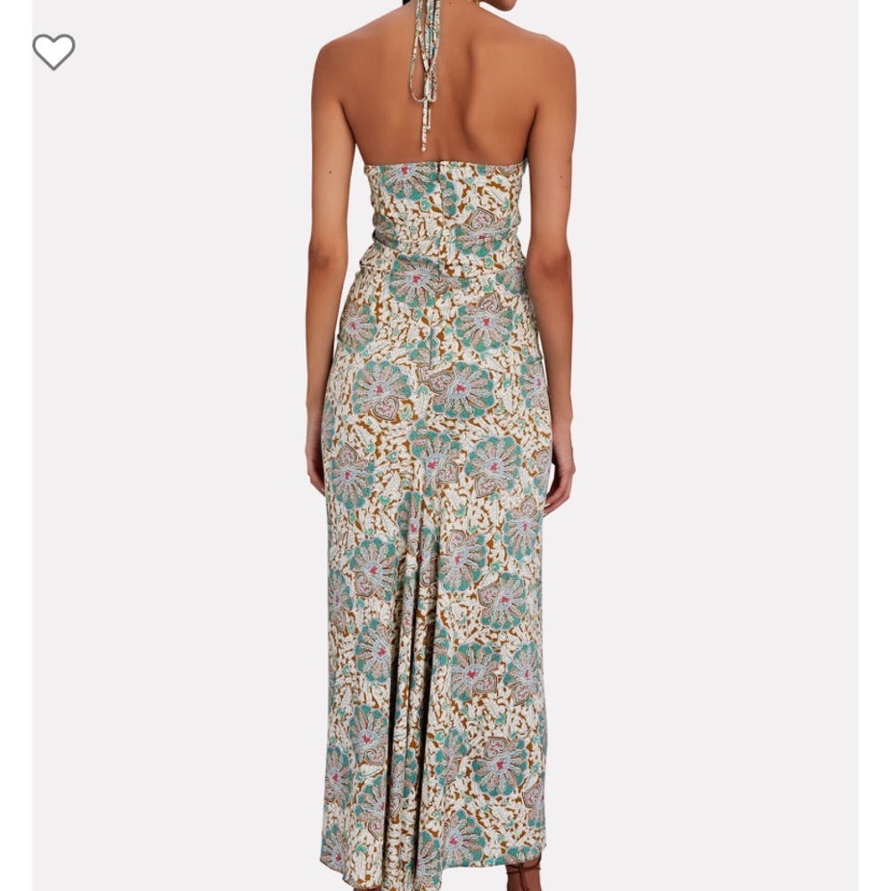 Veronica Beard Aldana Ruched Paisley Midi Dress - Picture 3 of 5